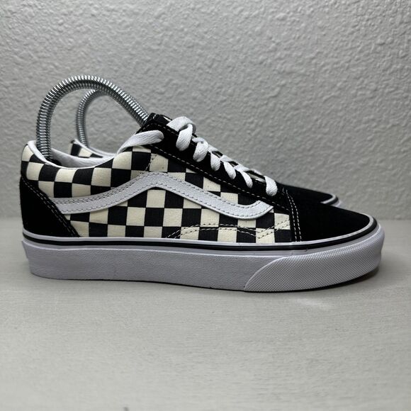 Vans Old Skool Black & White Checkerboard Skate Shoes - Picture 1 of 7